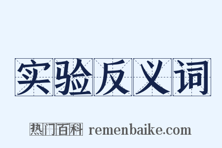 实验反义词是什么意思的图片